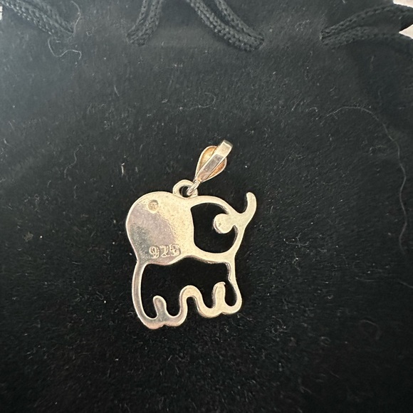 Elephant Sterling silver Amber stone - Picture 2 of 2